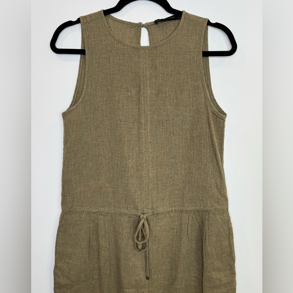 Zara cotton Sleeveless coastal Lagenlook Jumpsuit size small - Picture 3 of 9